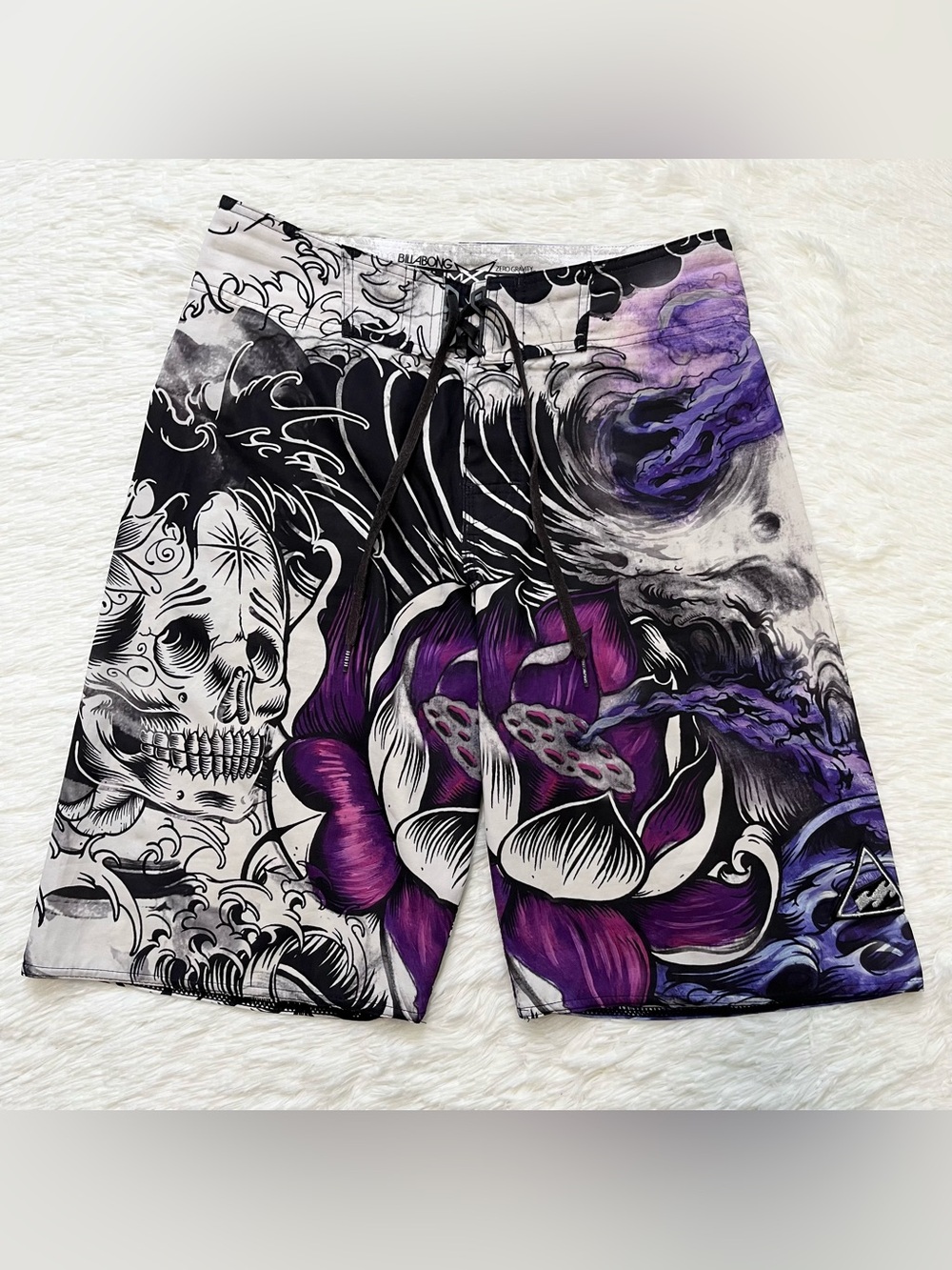 Billabong board shorts tattoo style skull and floral print